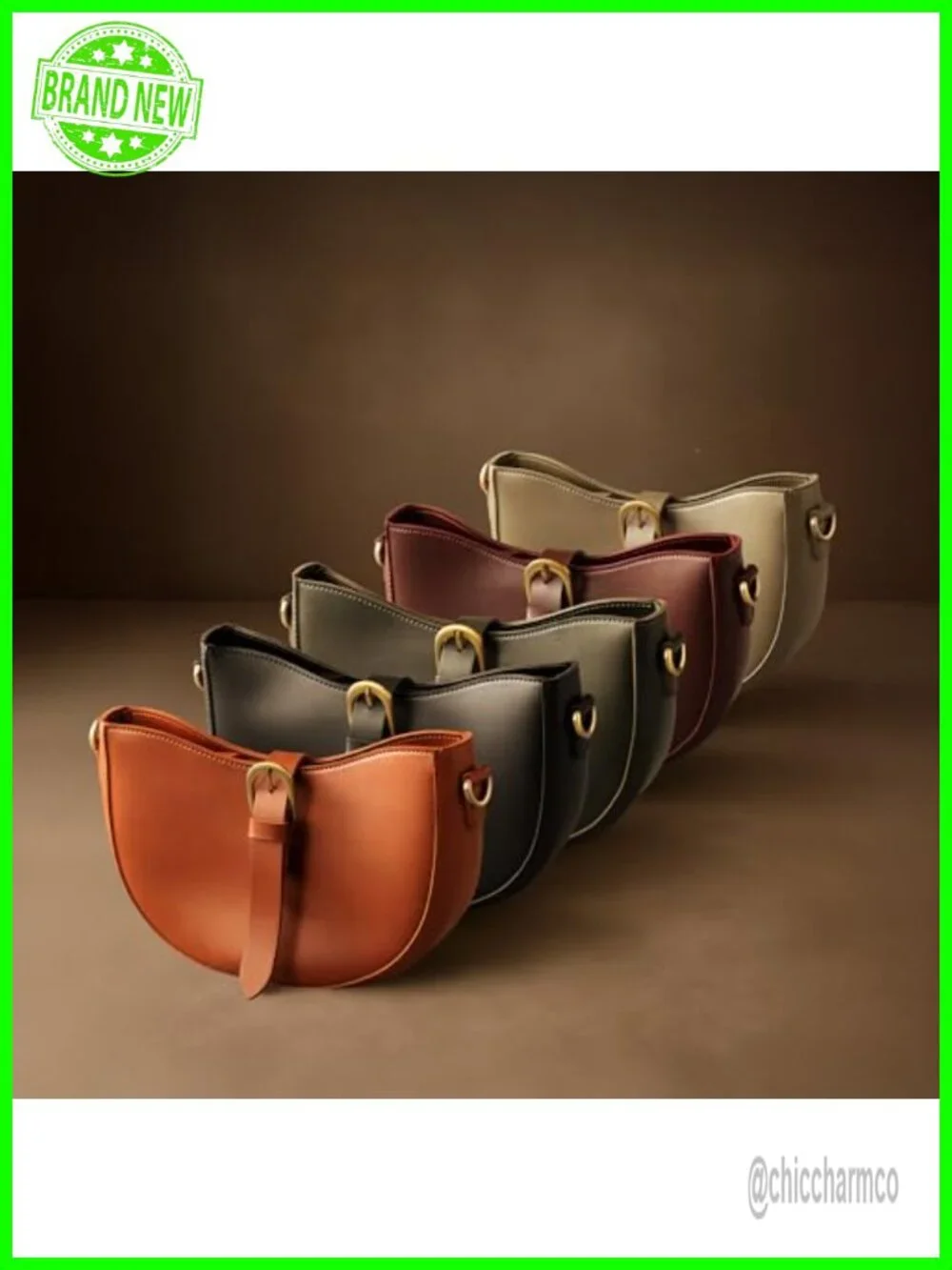 Vintage Vegan Leather Shoulder Crescent Bag Hobo Satchel with Zipper